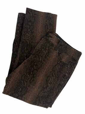 Liverpool Jeans Company Snake Print Straight Leg Jeans Women's Size 10 Mid Rise